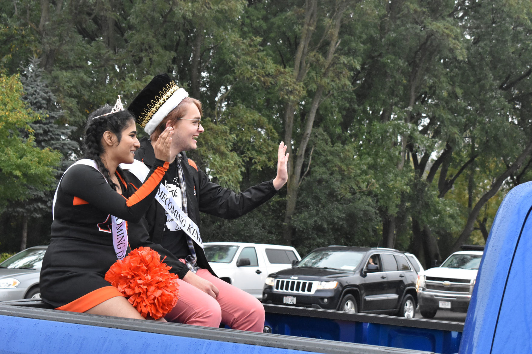 Homecoming royal wave